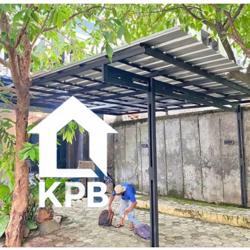 kanopi bajaringan atap spandek pasir