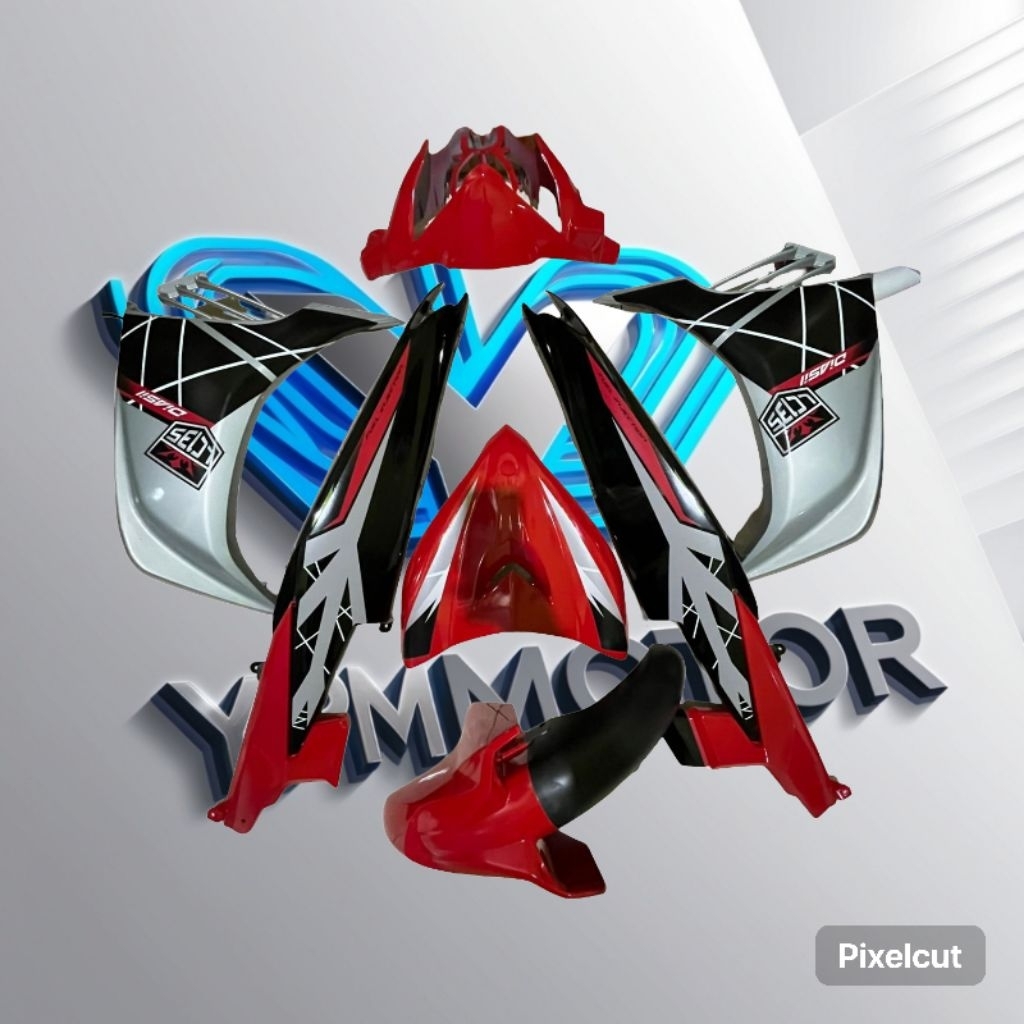 COVER BODY FULLSET HALUS MX NEW 135 NJMX 135 STRIPING CUSTOM