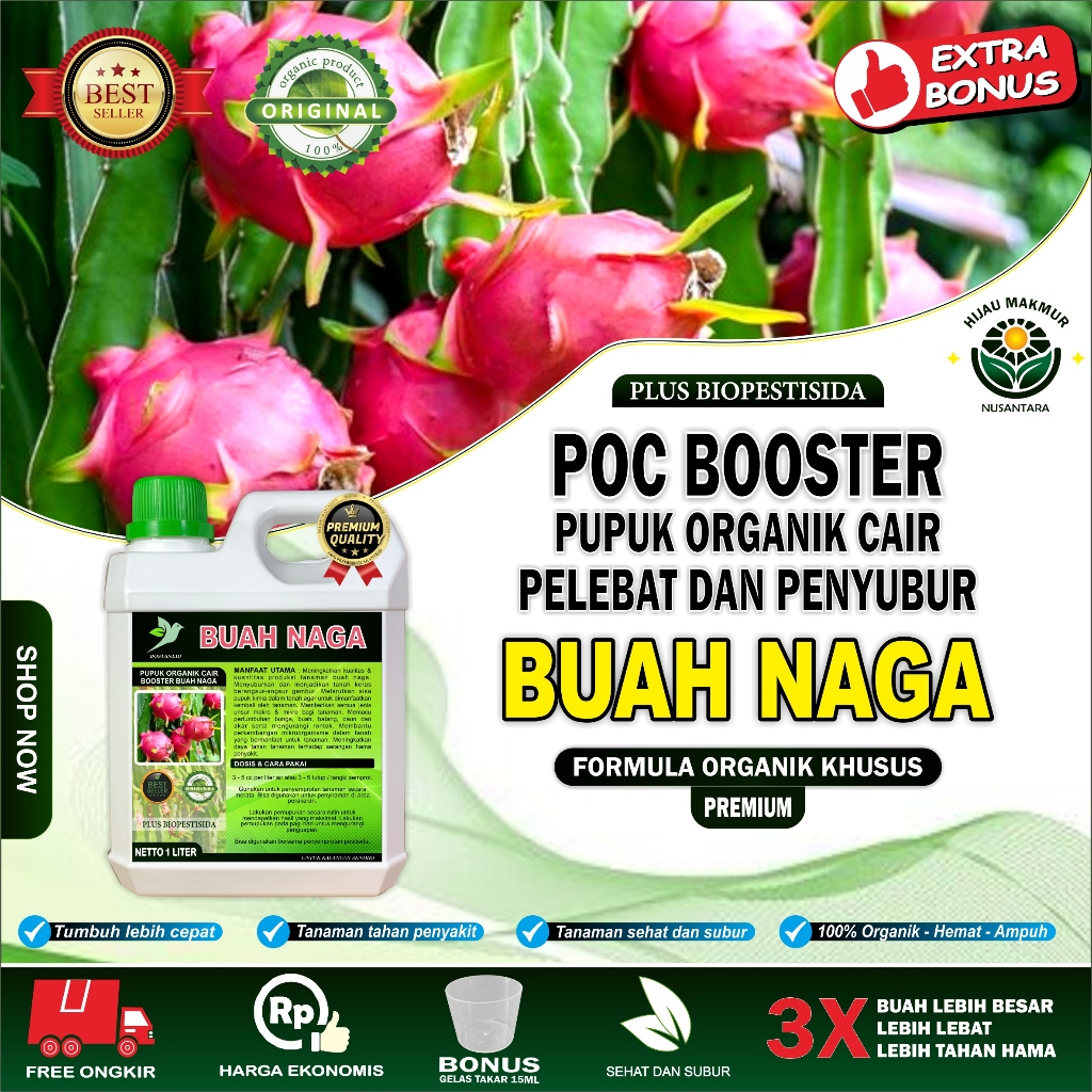 Pupuk Buah Naga - Pupuk Organik Cair Buah Naga - Pupuk Booster Buah Naga