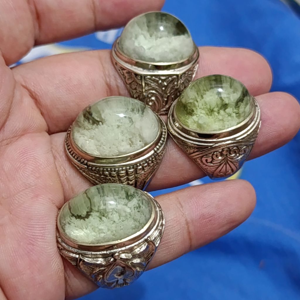 CA 52 Batu Akik Kecubung Karang Putih Joss Super Clear