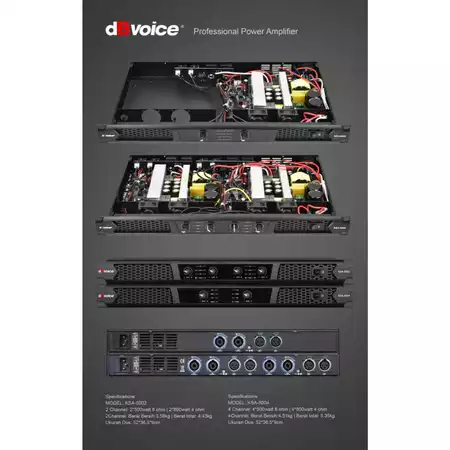 Power dB Voice KSA 5004 Original Amplifier dbvoice 4 Channel Class D