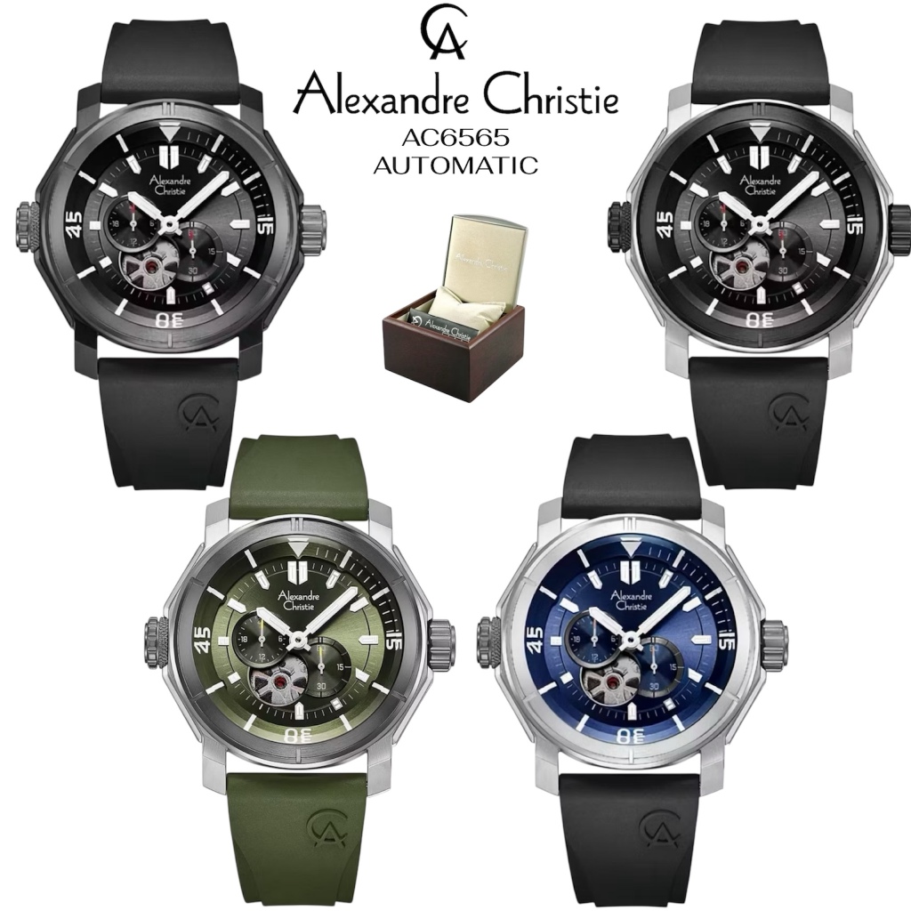 Jam Tangan Original Pria Alexandre Christie Automatic AC 6565  Garansi Resmi 1 Tahun Alexander Chris