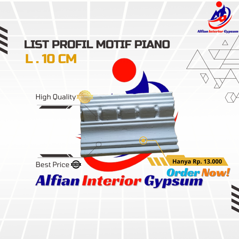List Profil Gypsum Motif Piano 11 cm Plafon Minimalis