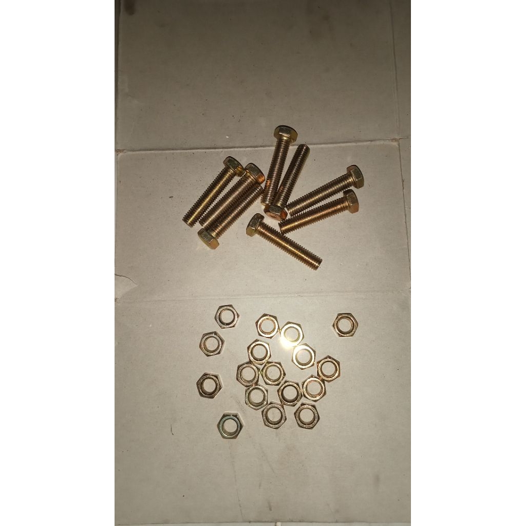 baut mur 8x40 kunci 12 panjang 4cm isi 50pcs