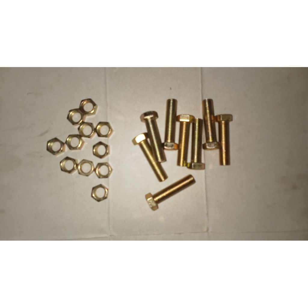 baut mur 10x40 panjang 4cm isi 25pcs