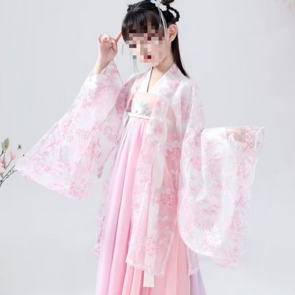 hanfu anak anak pink