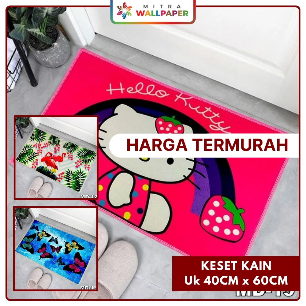 Keset Kaki Anti Slip Keset Kotak Karakter Lucu Keset Alas Lantai Kamar Tidur Rumah Dapur Anti Bau