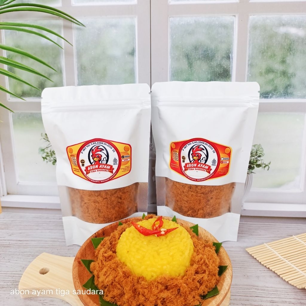 Abon Ayam Tiga Saudara 250gr (Kemasan Pouch)
