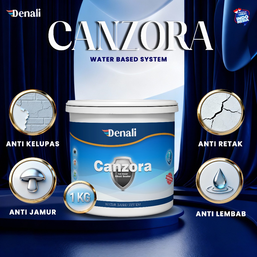 DENALI - Cat Dasar Alkali Sealer 1KG - Anti Jamur & Anti Lembab Tembok Baru