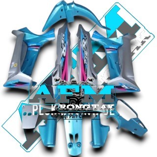 PROMO Paket Body Full Set Yamaha Fiz R FizR F1z R Vega R Lama Old Warna Biru Kombinasi Silver Glossy