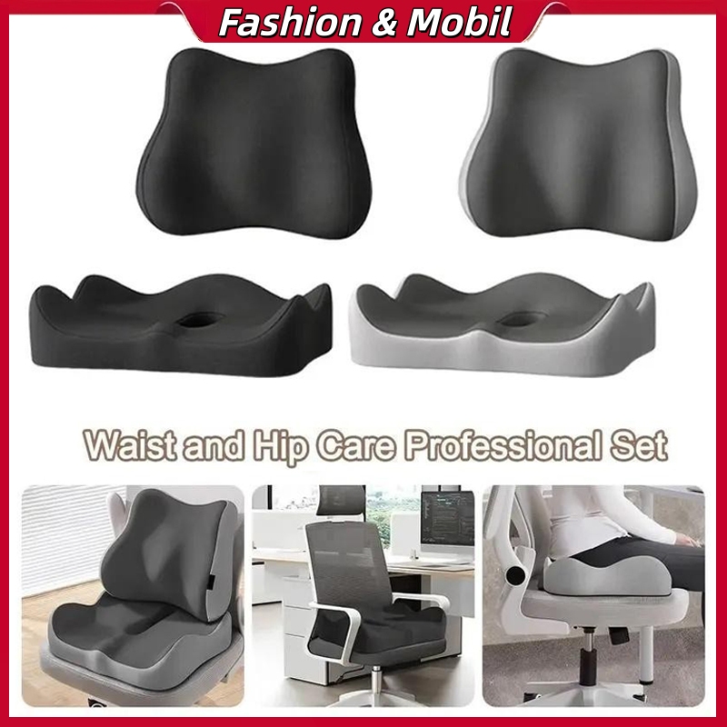 Bantal Duduk Multifungsi - Alas Duduk Memory Foam Empuk, Portable untuk Kursi Kantor, Mobil, Roda, C