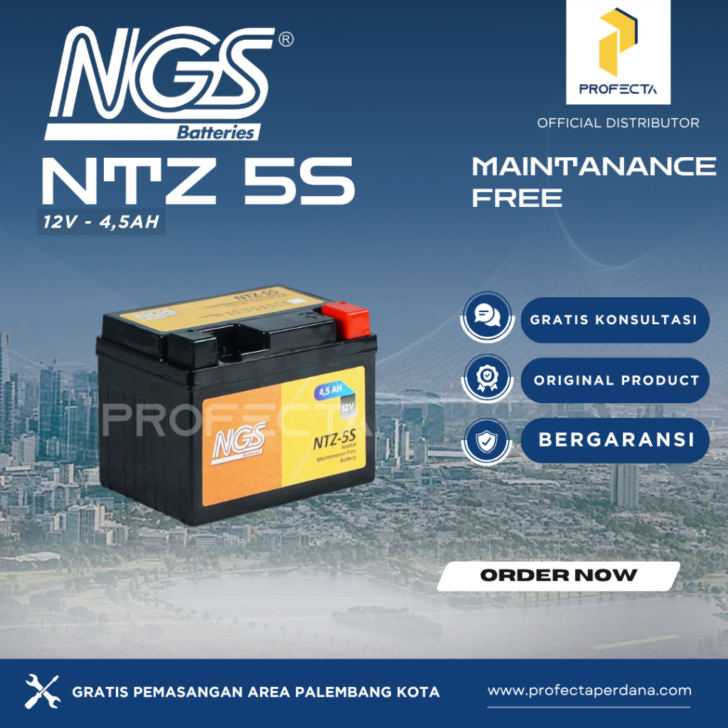 Aki Motor NGS - NTZ 5S (Maintenance Free)