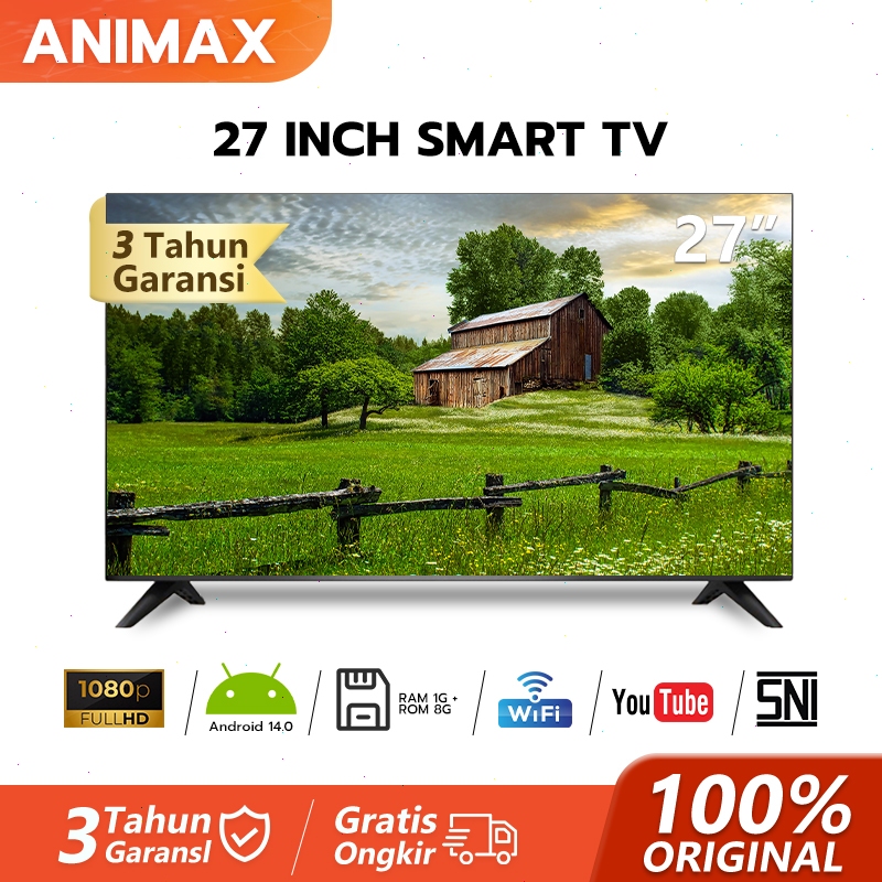 ANIMAX Smart TV LED Android 27 Inch 30 Inch TV Digital 21/22/24/25/27/30 inch Digital TV LED Televis