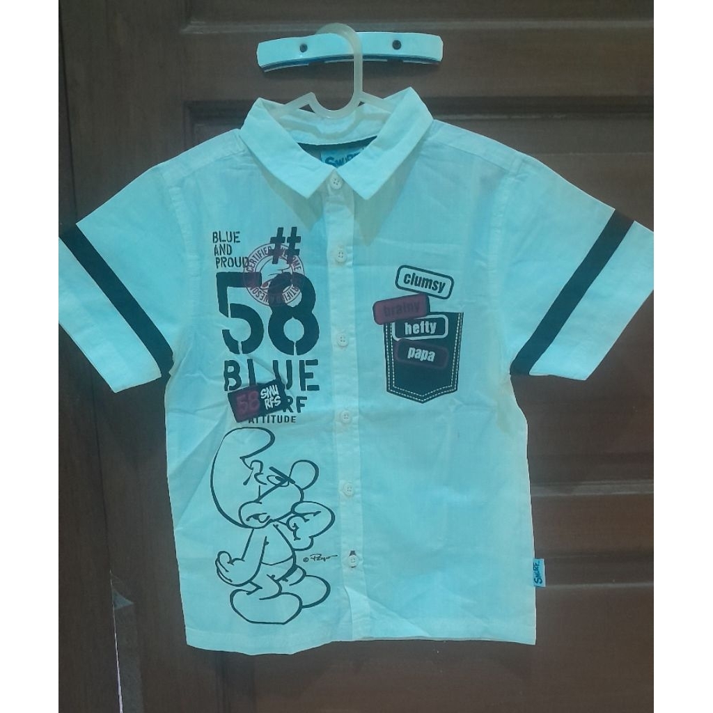 ATASAN ANAK LAKI-LAKI JSP SMURF (BARU)