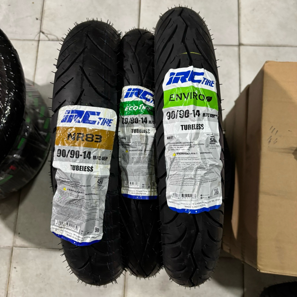 BAN LUAR IRC 80/90-90/90 RING 14 TUBELESS