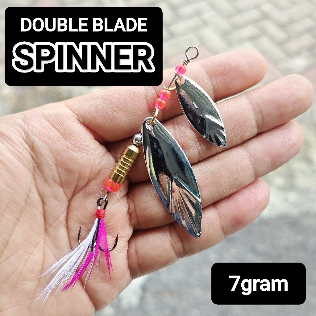 SPINNER DOUBLE BLADE umpan casting gabus
