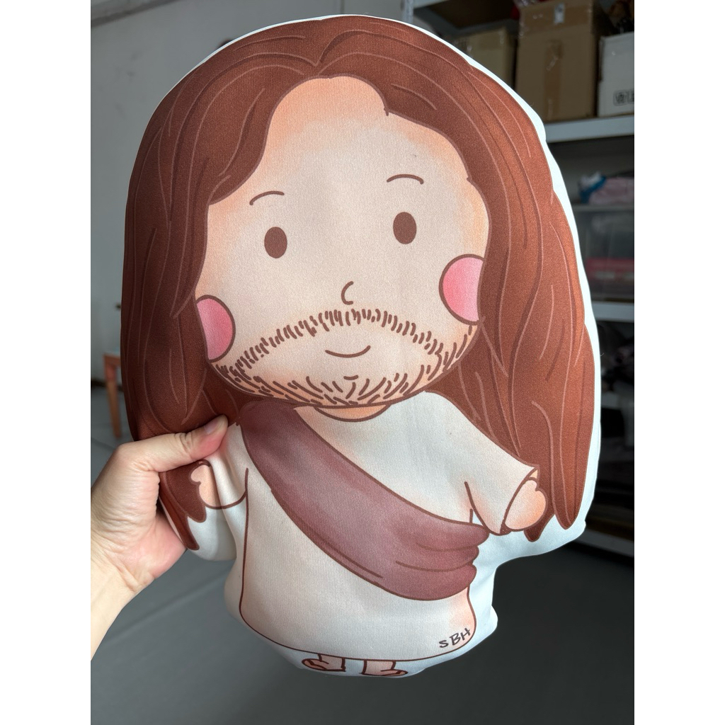 [PL] Bantal Yesus Pillow Jesus Christian Art Pillow Boneka Kristen Gift