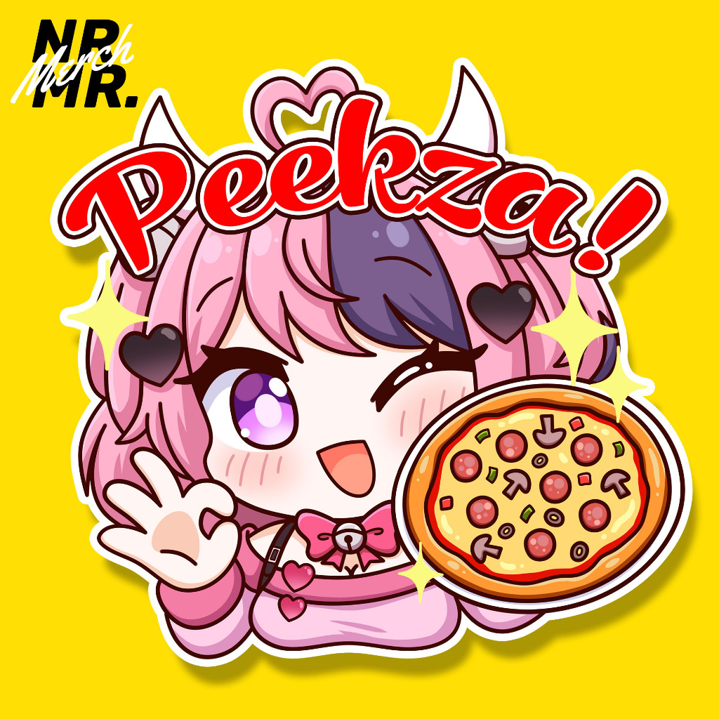 Stiker Vtuber Ironmouse "Peekza"