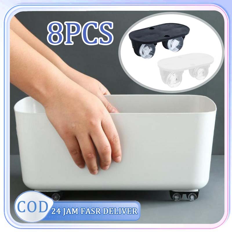8pcs Roda Meja Kecil Roda Meja Geser Tempel Mini Kaki Meja Roda Tempel Kecil Serbaguna