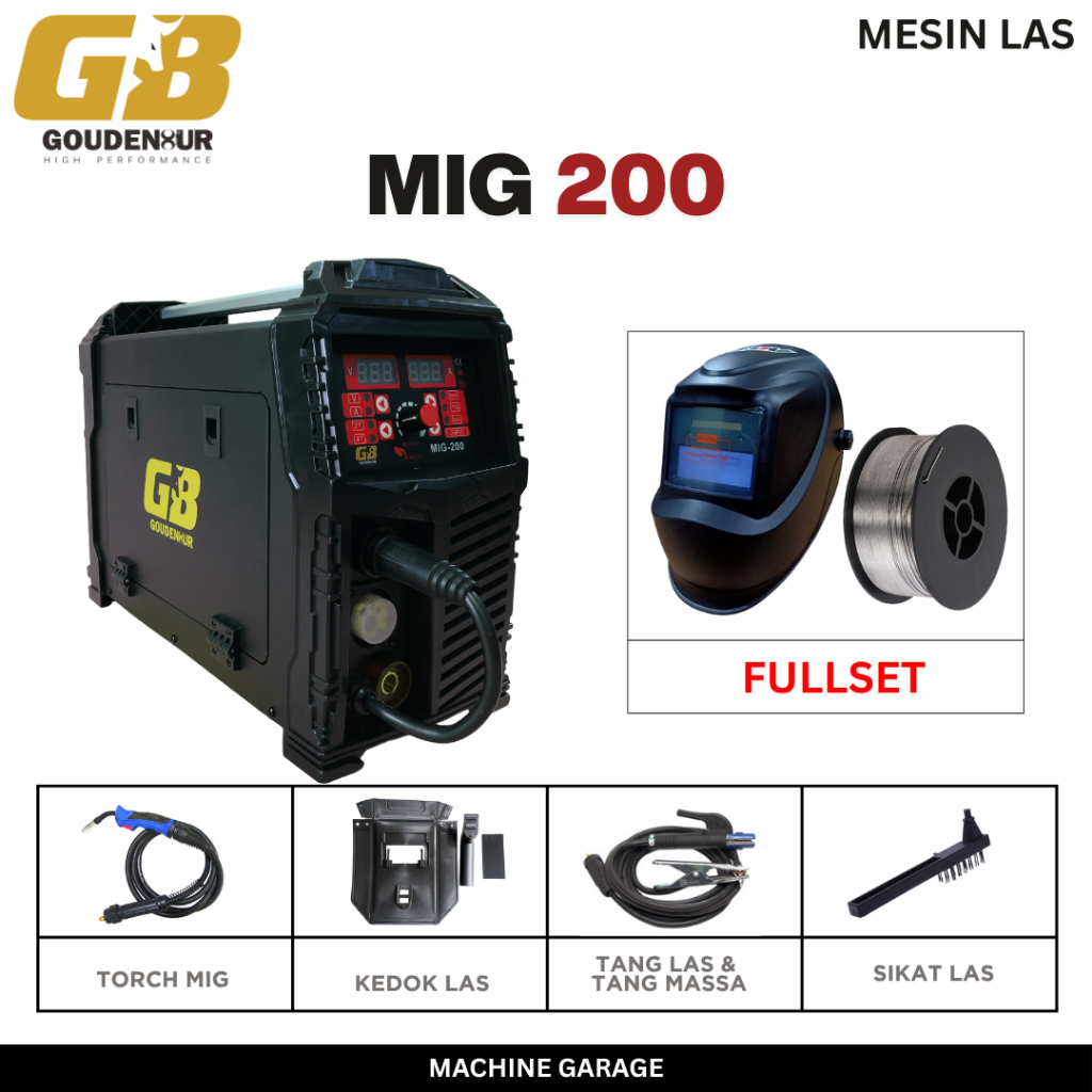 Mesin Las MIG 200 GB 3 in 1 tanpa co2 atau dengan gas