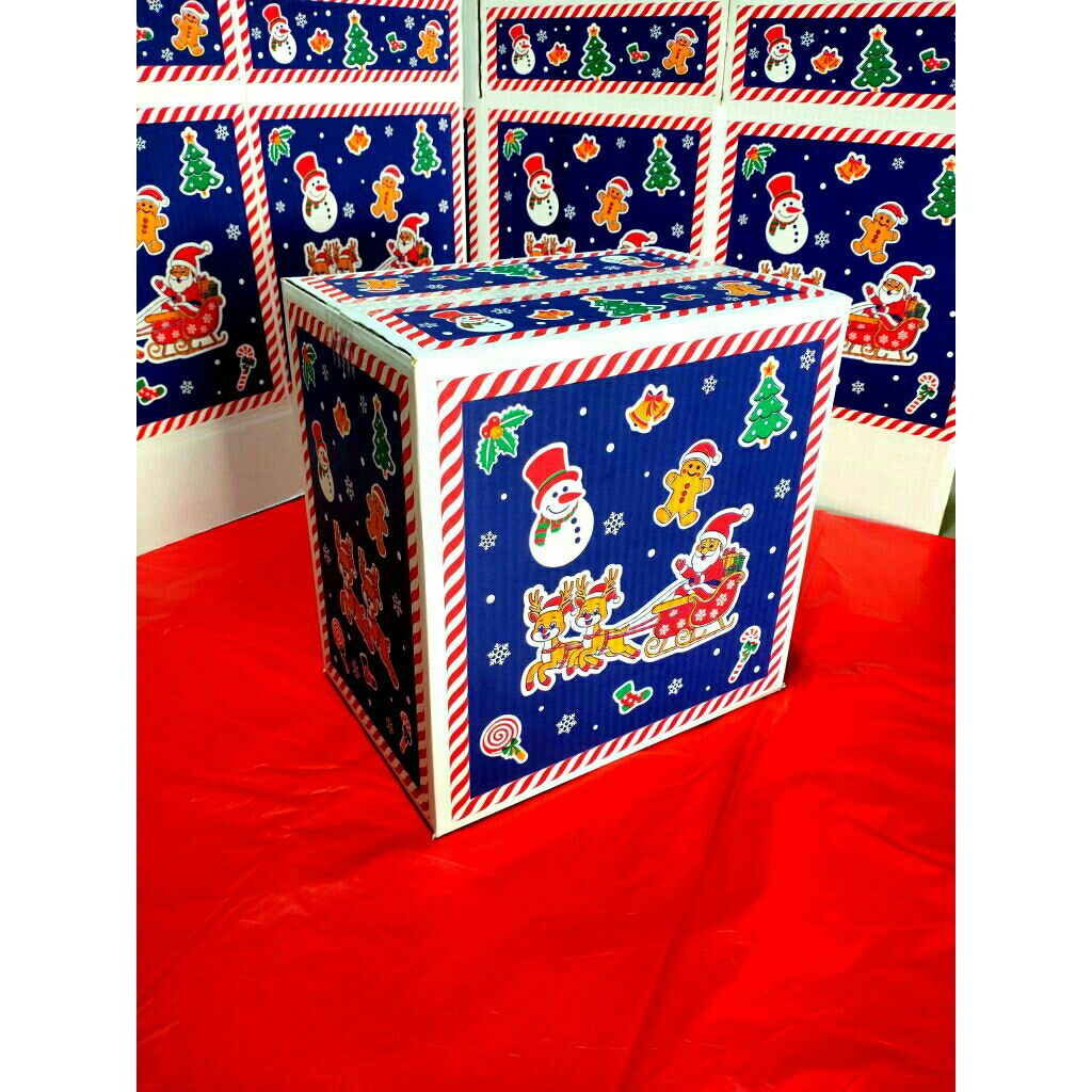 Kardus Box Kotak Dus Kemasan Paking Hampers Hadiah Parcel Natal uk M