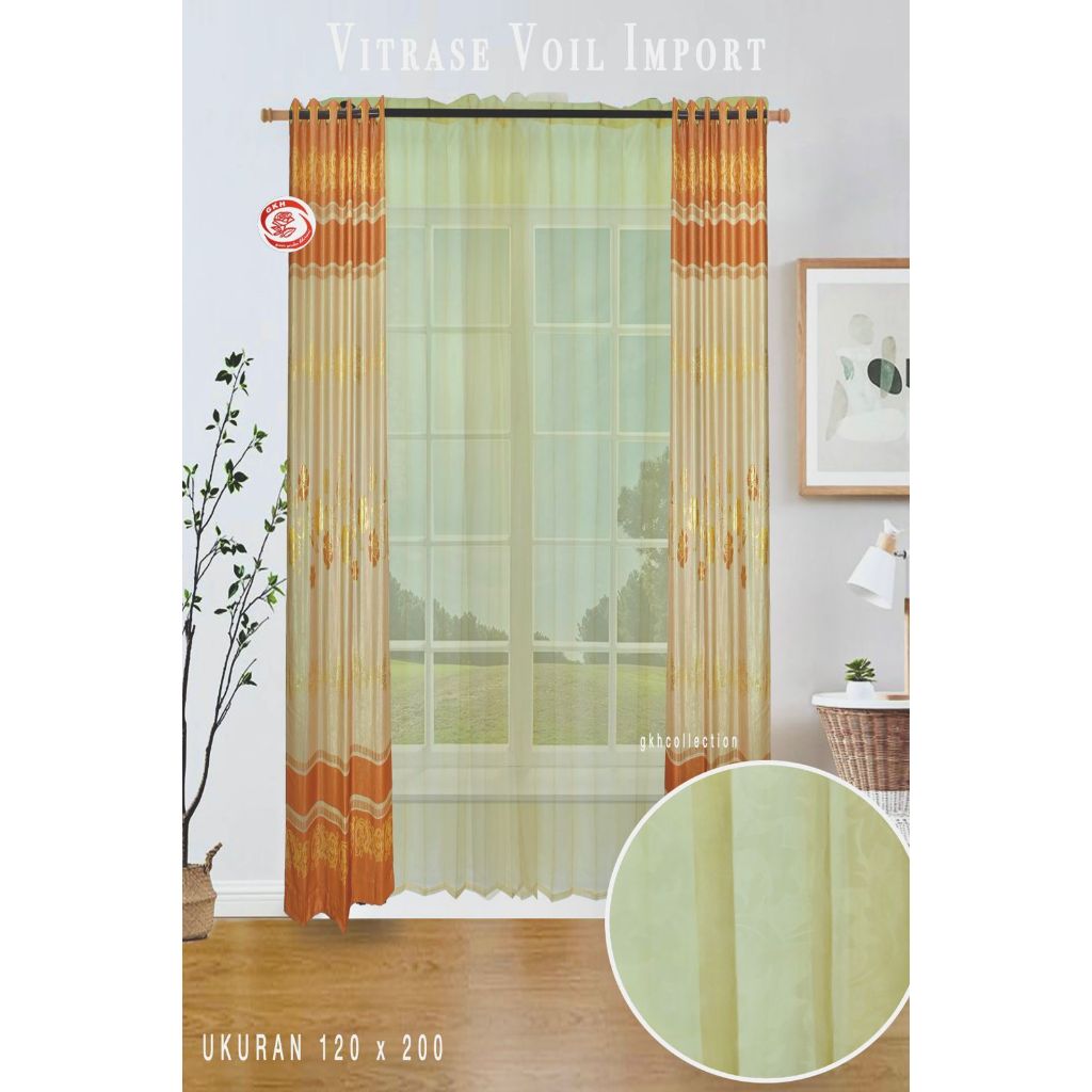 Vitrase Gorden Polos Vitrase Gorden Gorden Siang Vitrase Transparan Motif salju