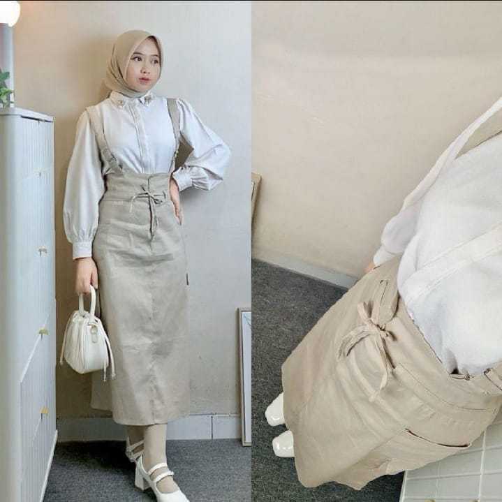 Najma Overall Jumpsuit - Rok cargo Kekinian - Jumbo XXL