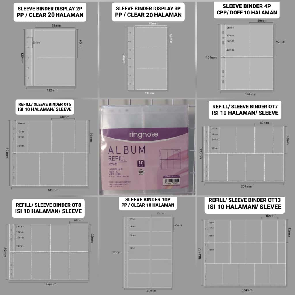 [ REFILL SLEEVE | ARCHIVAL PRO ] [ READY STOCK banyak ukuran ] ARCHIVALPRO REFILL SLEEVE BINDER PHOT