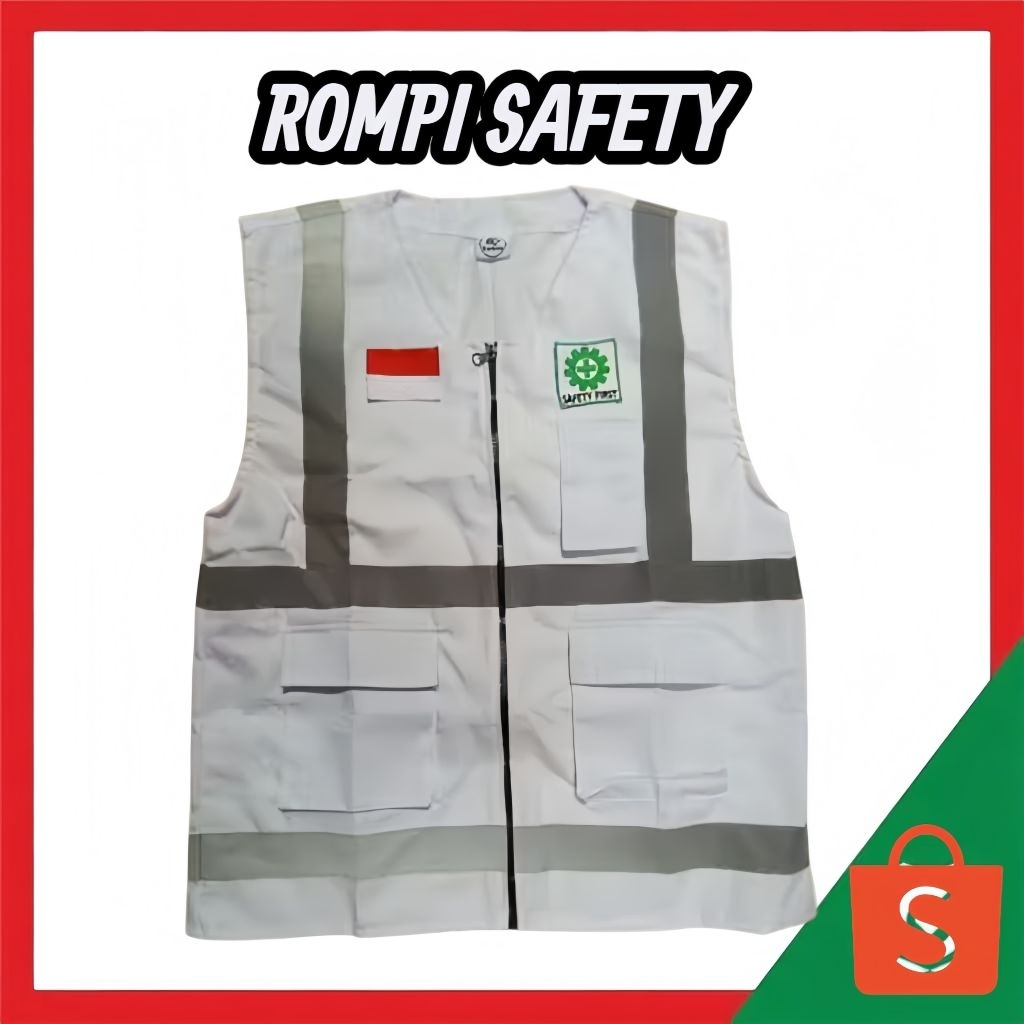Rompi safety/Rompi Safety Drill/Rompi Safety Drill putih