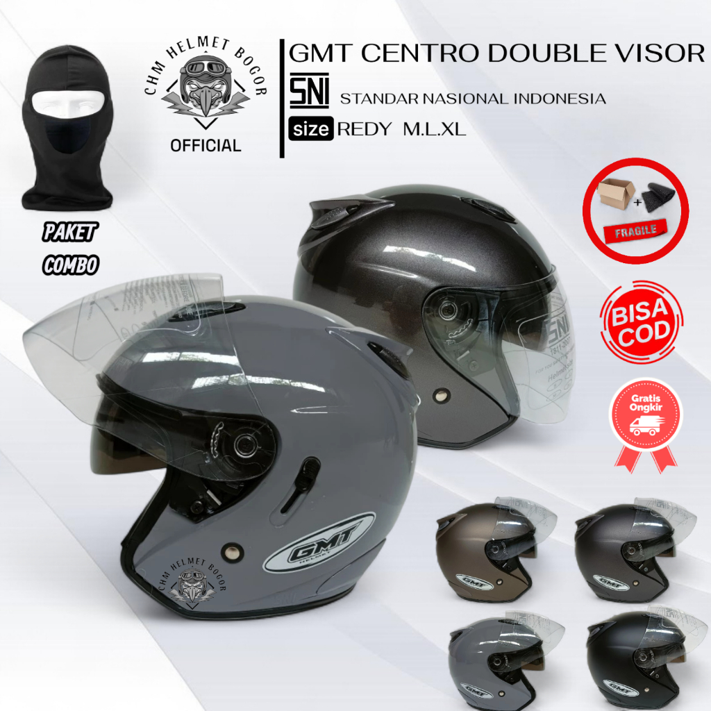 PROMO HELM GMT CENTRO DOUBLE VISOR | MODEL INK CENTRO