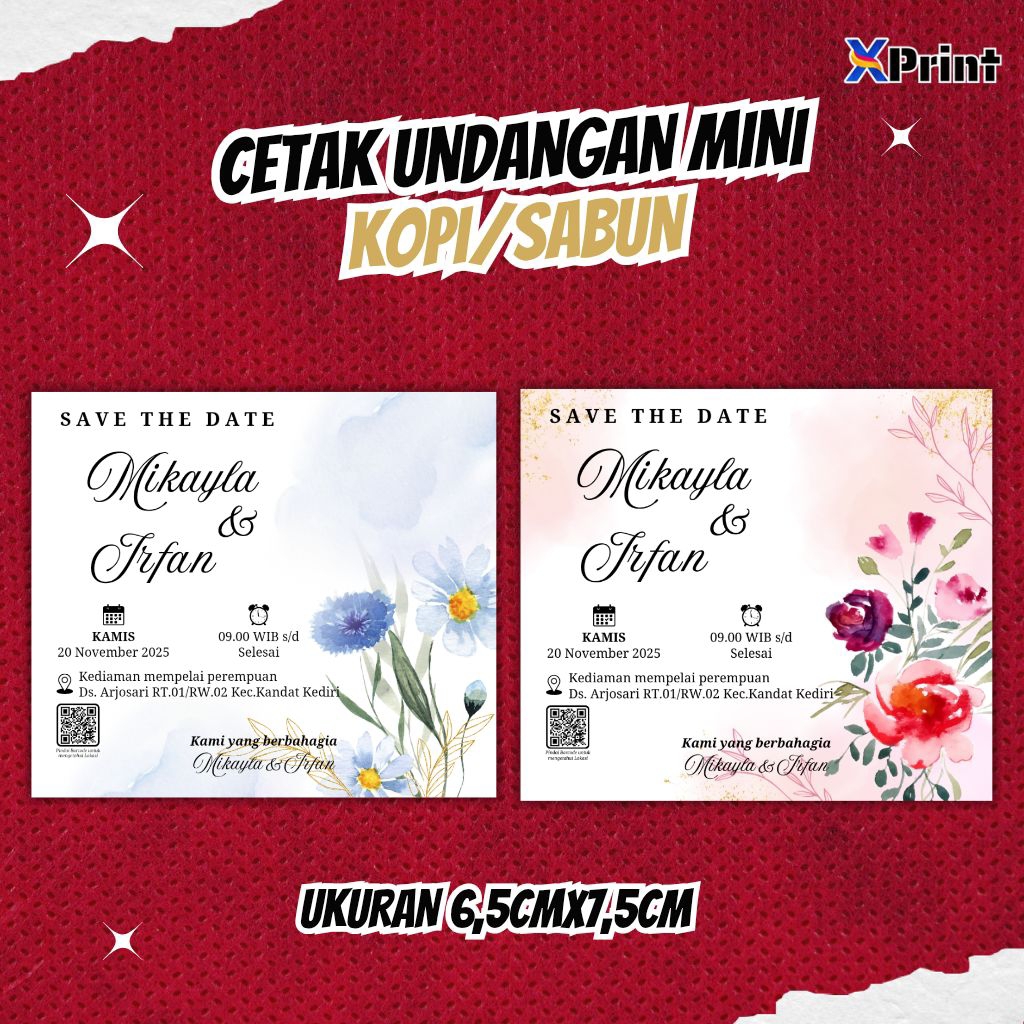 (100pcs) undangan mini kopi masako sabun custom/ undangan pernikahan mini