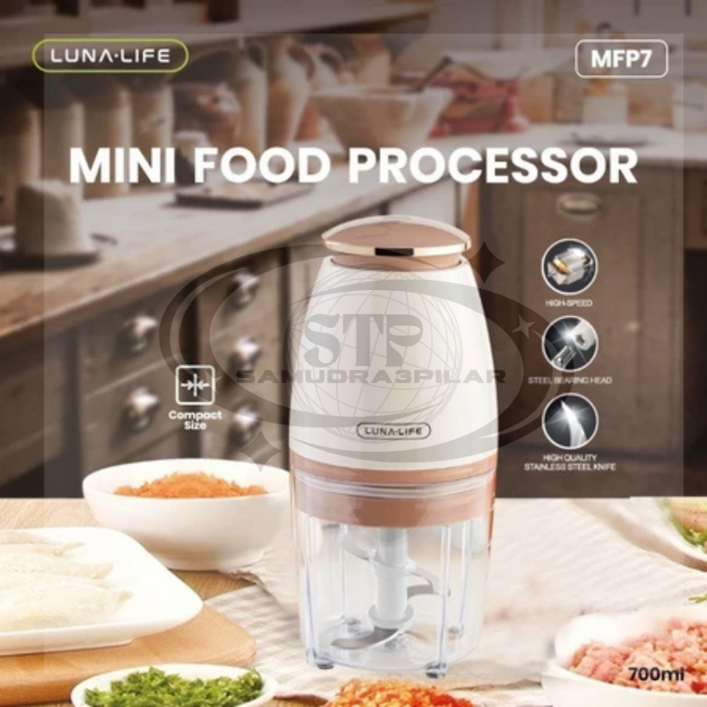 SAMUDRA LunaLife / Omicko Mini Food Processor MFP7 Portabel 4 Blade Processor Chopper MFP-7 700ML