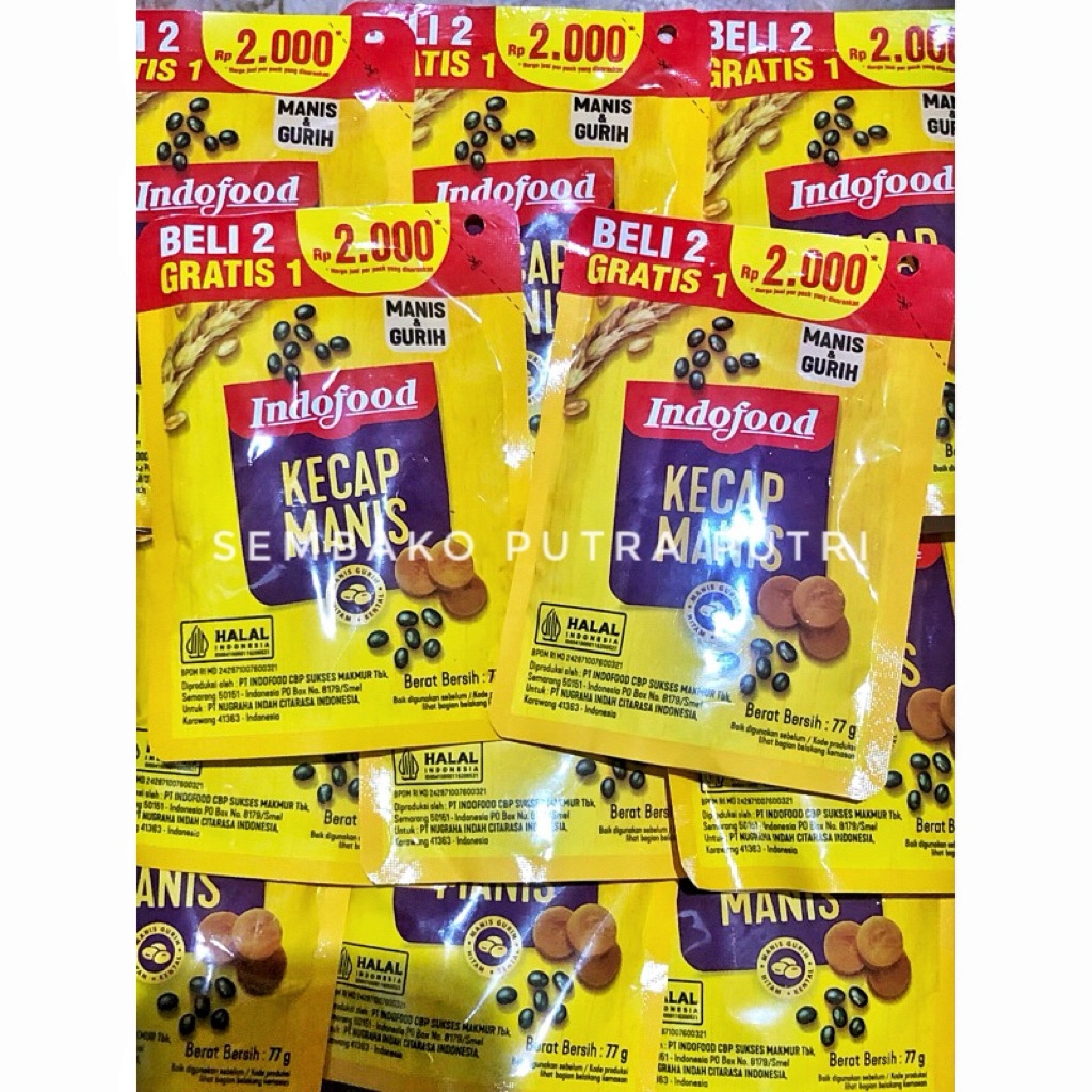 KECAP INDOFOOD 2000 isi 9 PCS dan 18 PCS murah|| Kecap indofood sachet || Kecap indofood murah