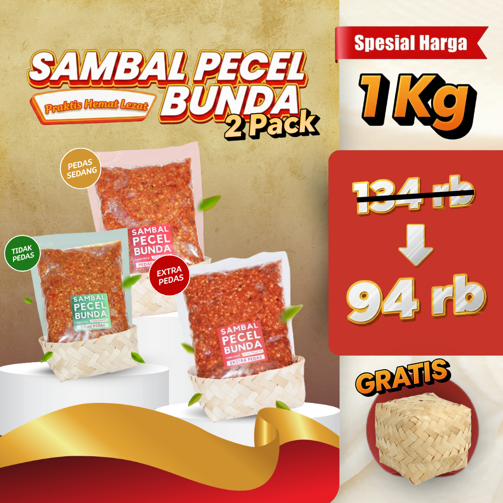 Sambal Pecel Bumbu Kacang Bunda Khas Mbak Pri Paket 2 Pack