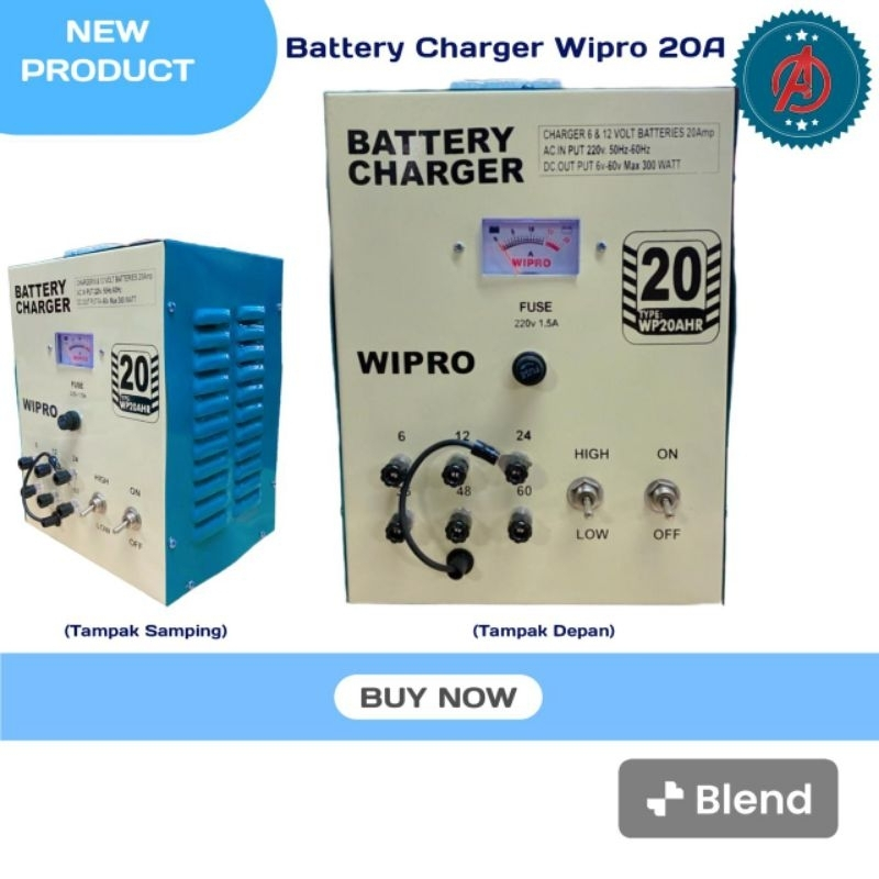Battery Charger Wipro WP 20 AHR / Charger Aki Wipro 20A