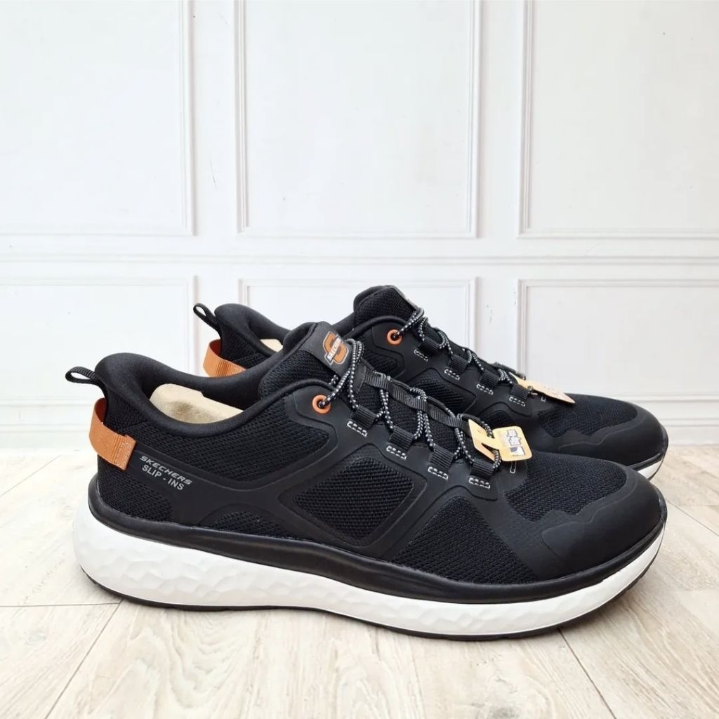 Sepatu Casual Slip On Pria SKECHERS Lancer Slip Ins 211005/BLK 100% Original Resmi (Size 43 44 46)