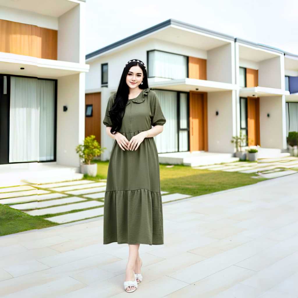 DASTER VIONA BUSUI REMPEL SUSUN  / DRESS CRINKLE / DASTER CRINKLE / DASTER BUSUI