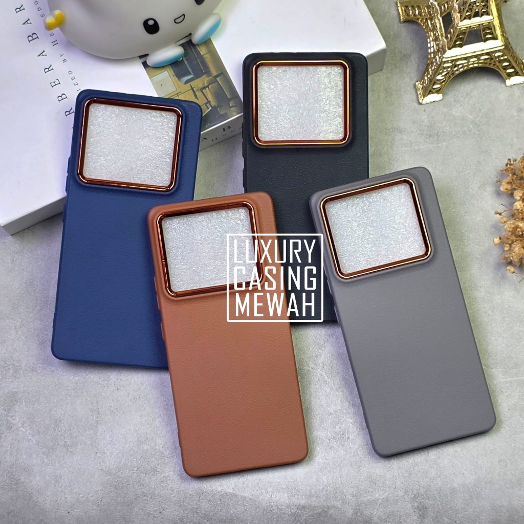 Premium Case Leather Pro Kamera List Chrome for Infinix GT 10 Pro Infinix GT 20 Pro Infinix GT 30 In