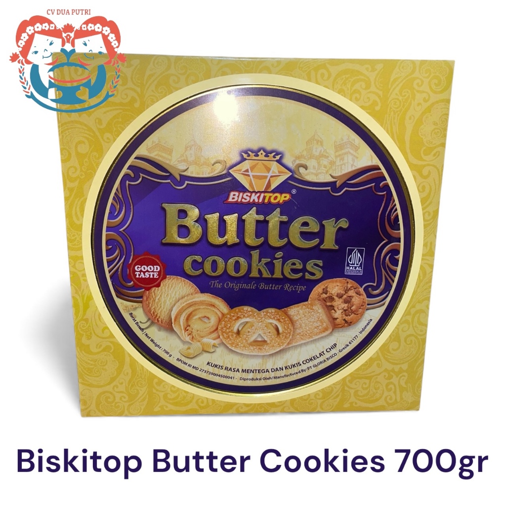 Biskitop Butter Cookies Kaleng 700gr Biskuit Mewah Untuk Parcel Hampers Lebaran