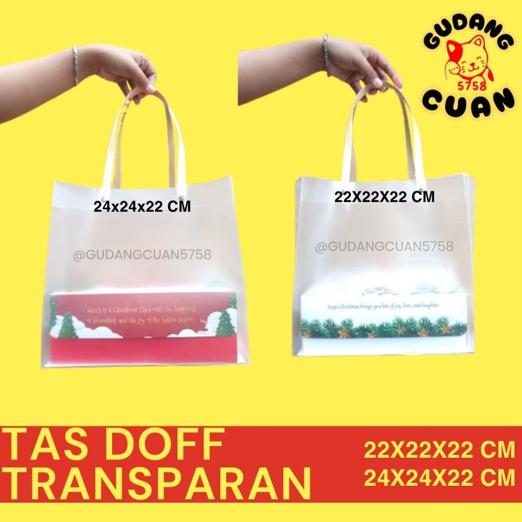 TAS DOFF TRANSPARAN HAMPERS GOODIE BAG SOUVENIR