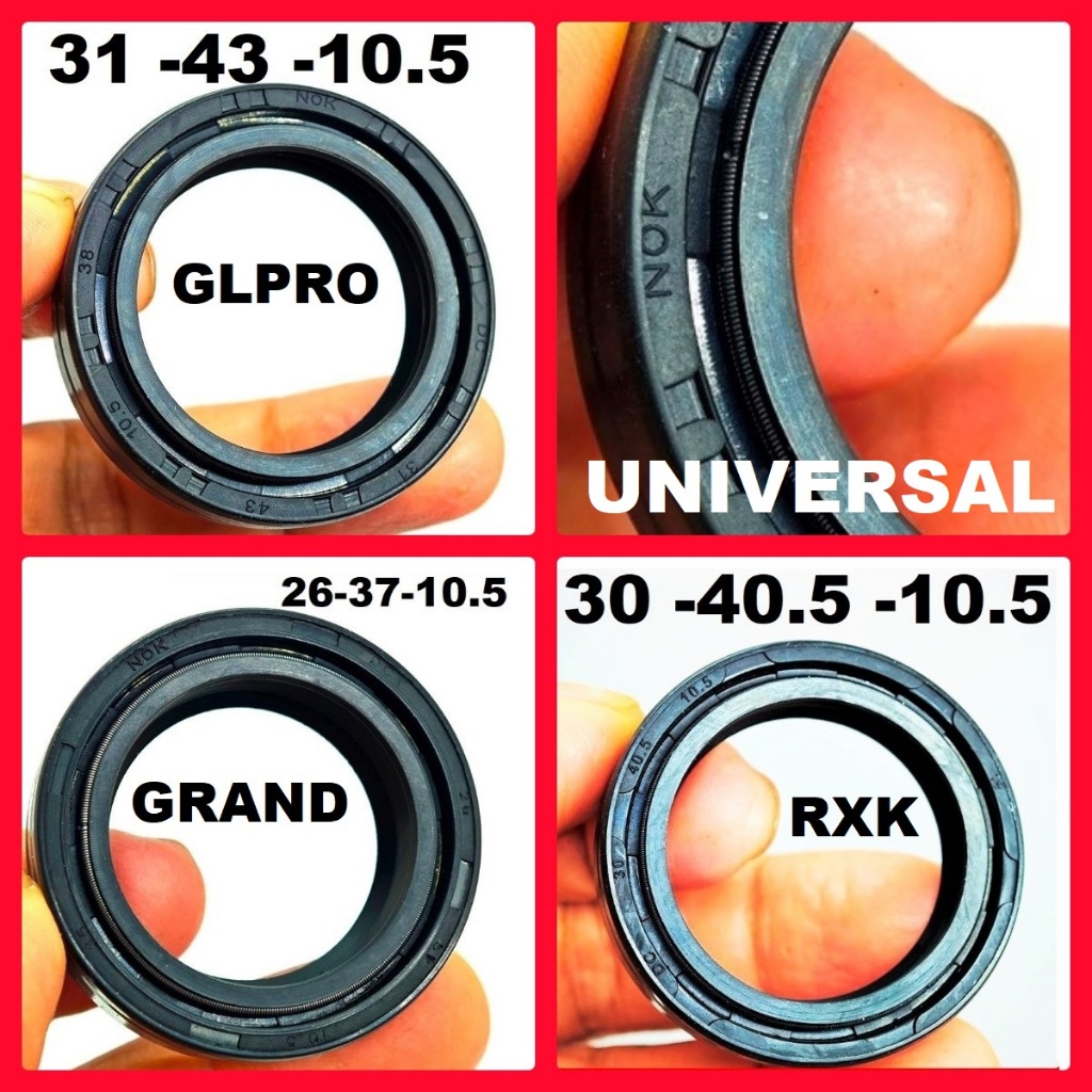 SEAL SHOCK 2 PER 26 37 10.5 grand 30 40.5 10.5 rx king 31 43 10.5 gl pro nok oil sil shok sok skok d