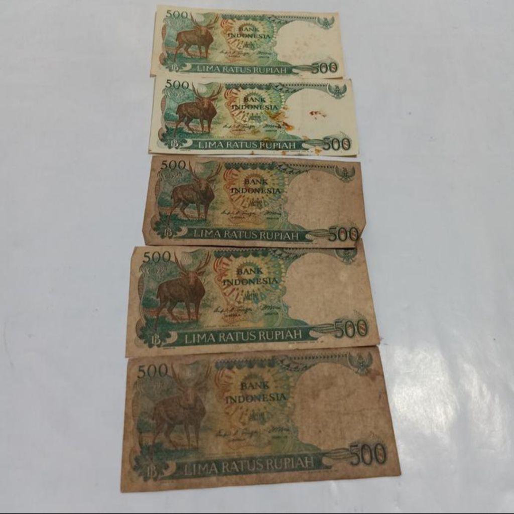 Uang kertas Rp 500 th 1988 Edisi Kijang Rusa