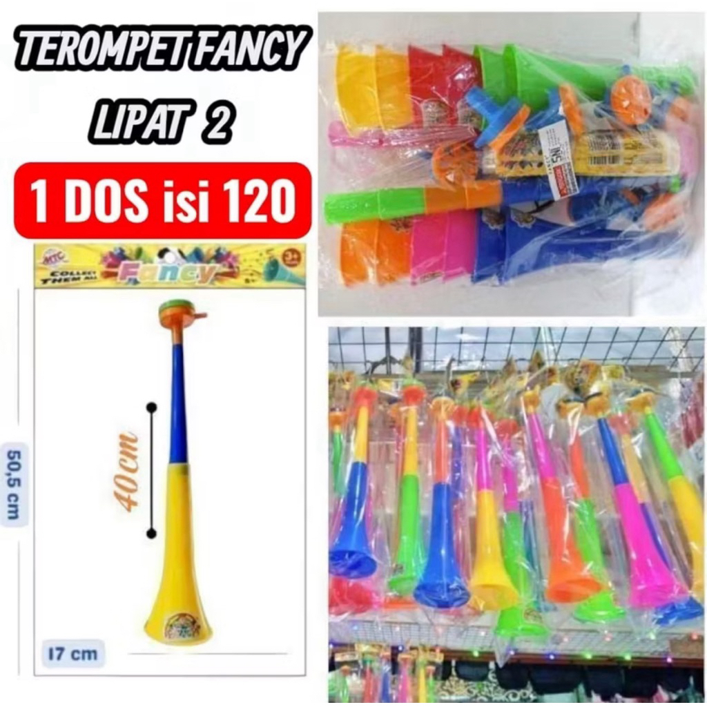 12pc Grosir Terompet Plastik Susun Assesories Tahun Baru Terompet Tahun Baru