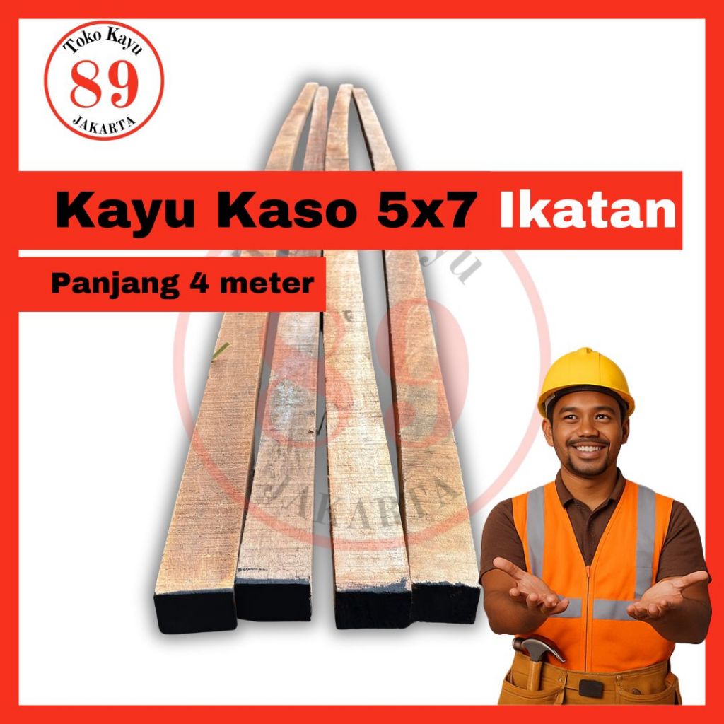 Kayu Kaso 5x7 Ikatan Murah / Kaso 5x7 Proyek - panjang 4 meter