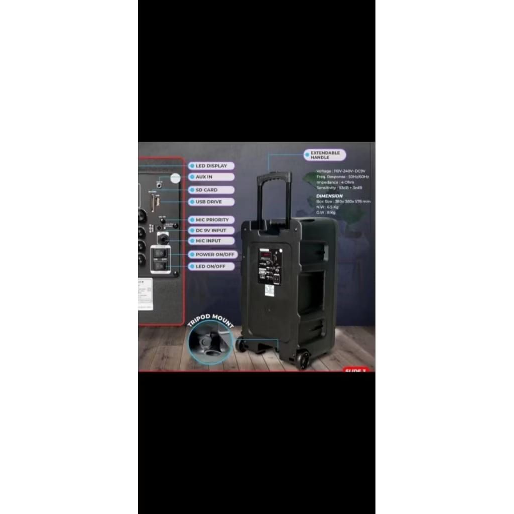 speaker portable wireleas meeting advance k 1203