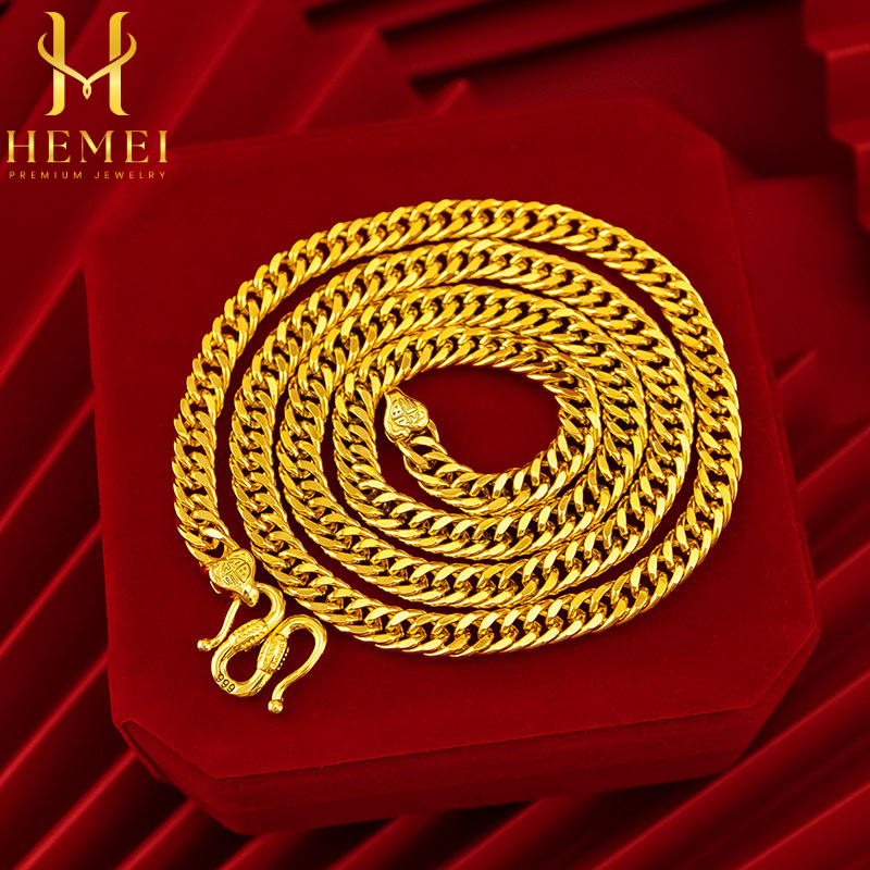 HEMEI KALUNG RANTAI EMAS PALSU KALUNG FASHION WANITA KALUNG MEWAH PREMIUM