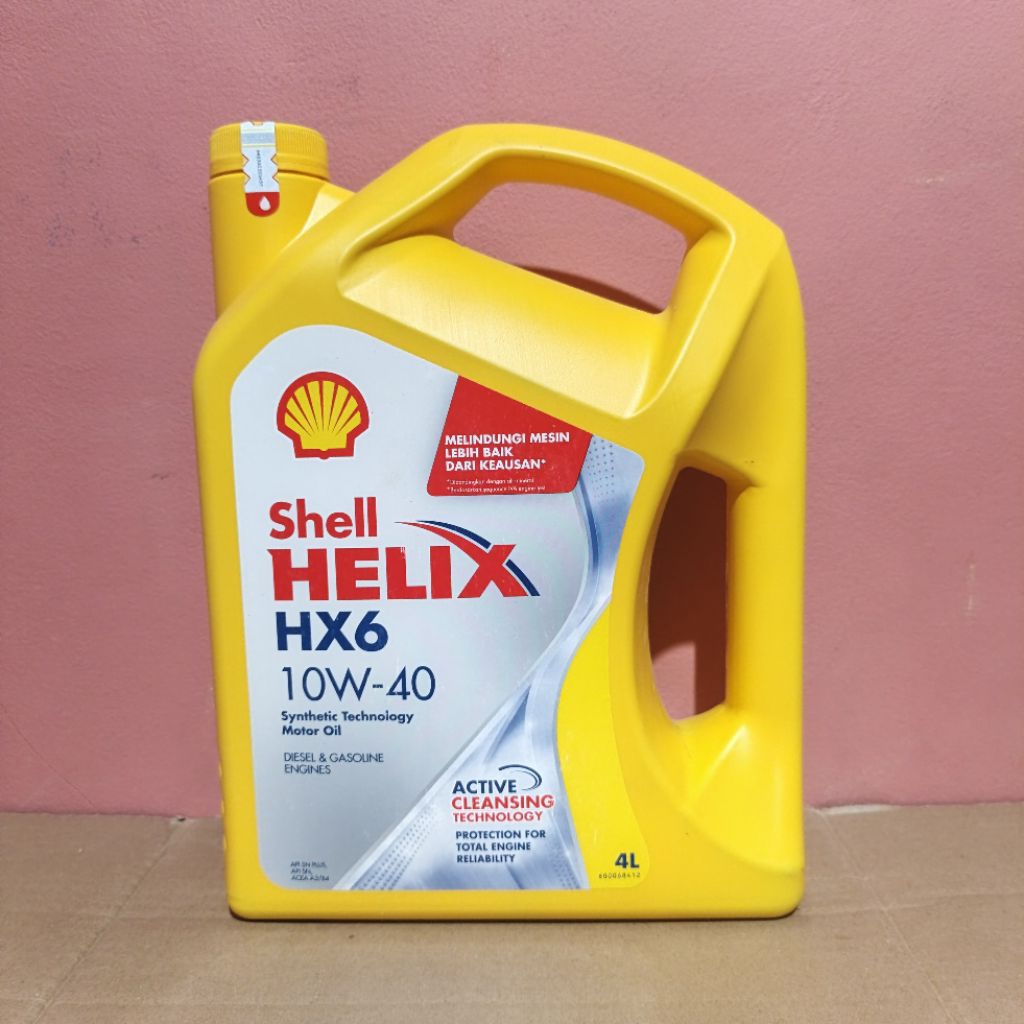 OLI MESIN SHELL HELIX HX6 10W-40 4 LITER GALON PELUMAS MESIN MOBIL AVANZA XENIO GRANDMAX LIXIO CARRY