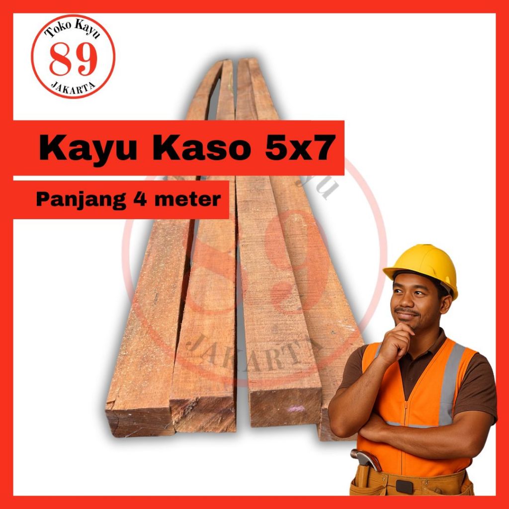 Kayu Kaso 5x7 Meranti Lurus / Kaso Lempeng / Kaso Batangan