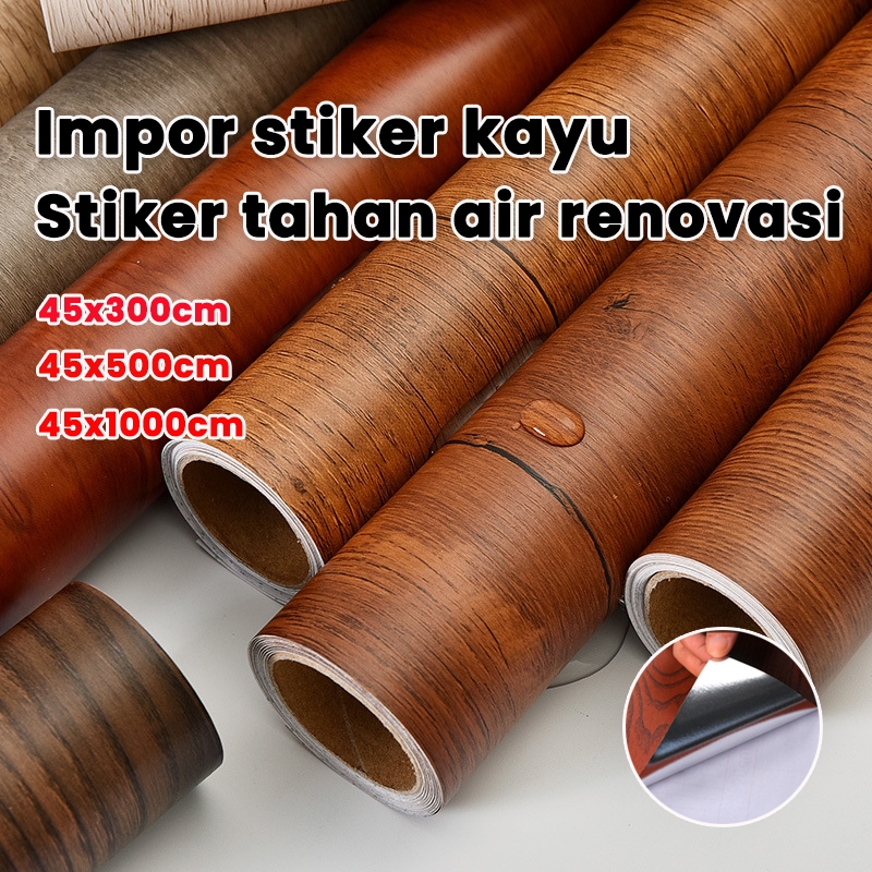 [upgrade] stiker serat kayu wallpaper motif kayu stiker meja kayu stiker lemari kayu wallpaper meja 
