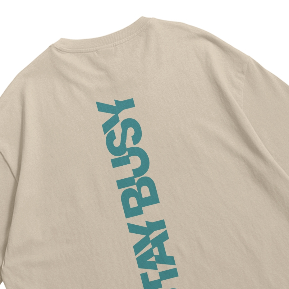 Troy Company Oversize Tshirt Beige Sliced - Kaos Oversize Coklat Beige Lengan Pendek OVD 3024
